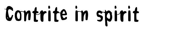 Contrite in spirit font preview